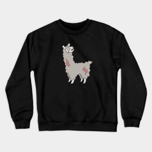 Zombie Llama Cartoon // Funny Halloween Zombie Crewneck Sweatshirt